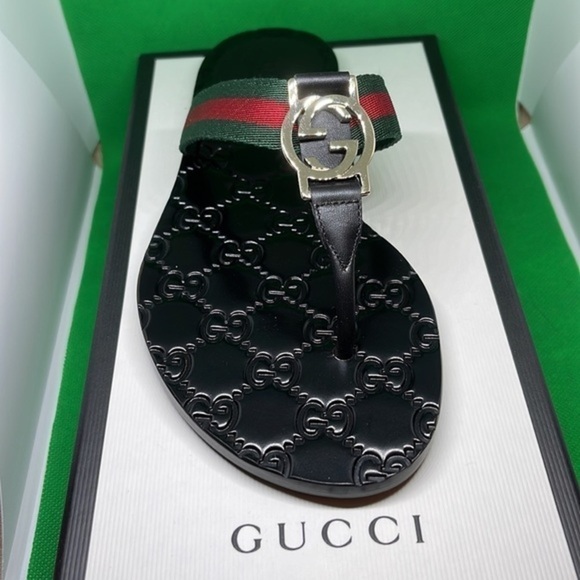 Gucci‎ NEW leather sandals authentic 100%​ - Picture 1 of 14